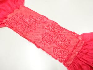 正絹　絞り　帯揚げ